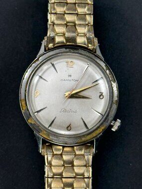 Hamilton Electric Men's Watch Running 10K GF Top Cap Speidel Band USA